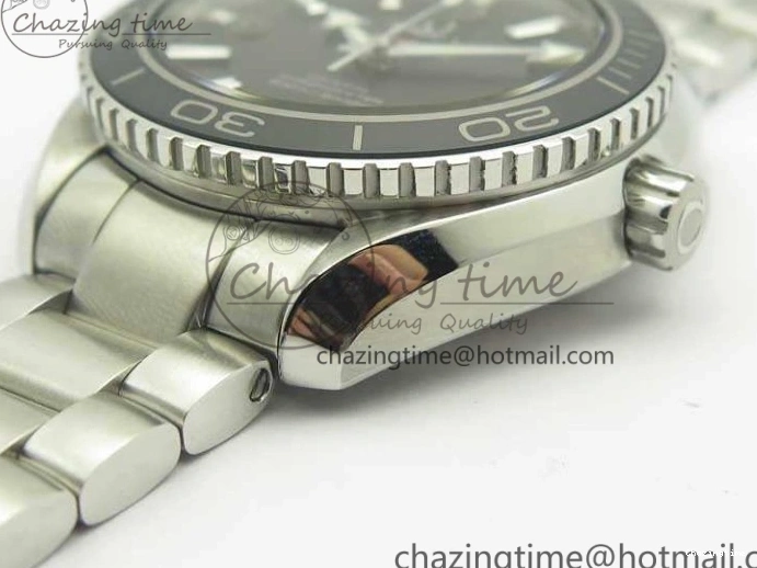 0423 Sleek Planet Ocean Professional Ceramic Bezel 42mm 1:1 MK Best Edition Silver Markers On SS Bracelet A 8085